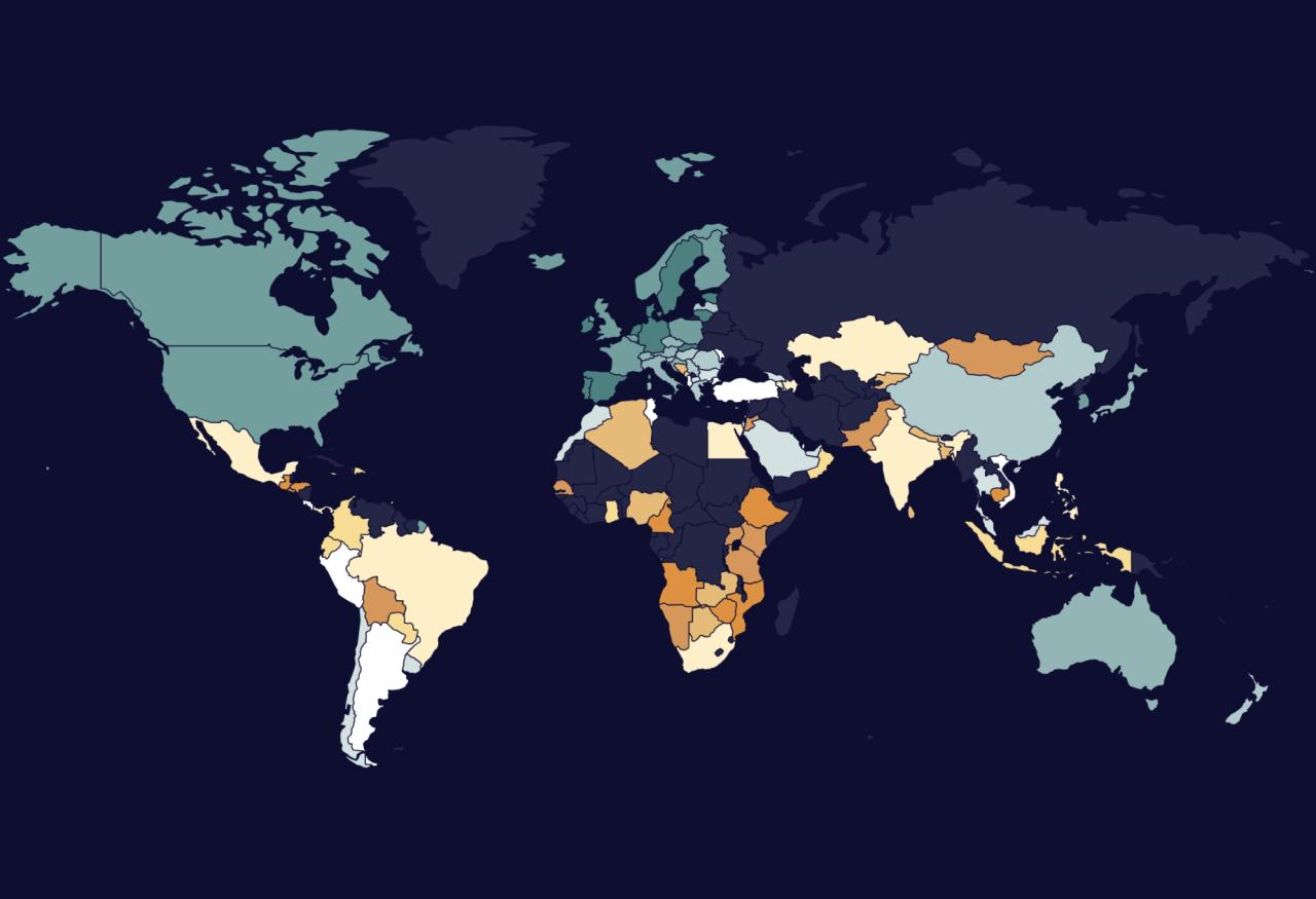 Global Remote Work Index Ranking Map Tool 2023