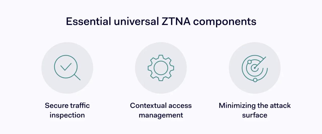 Essential universal ZTNA components