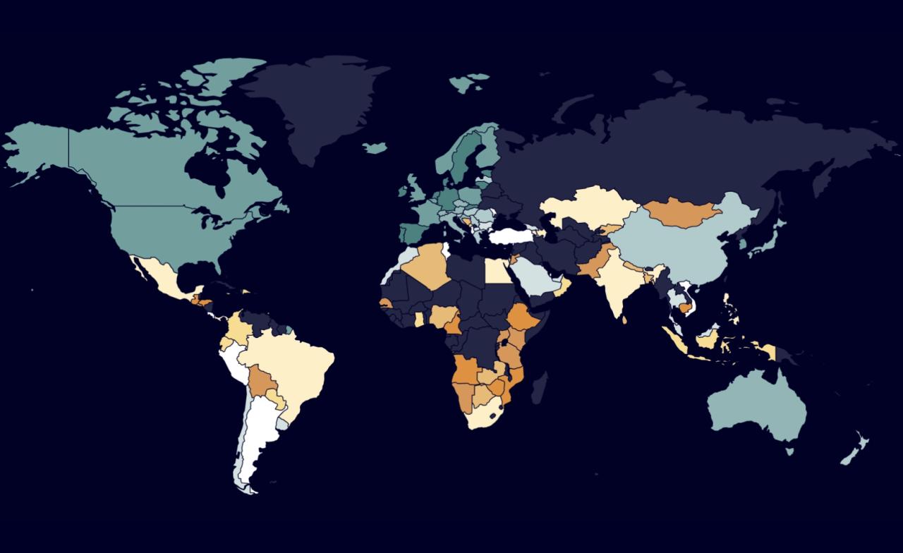 Global remote index 2023 landing page map