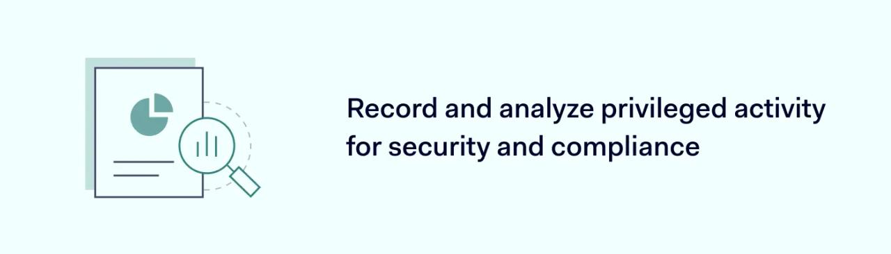 Record and analyze privileged activity for security and compliance
